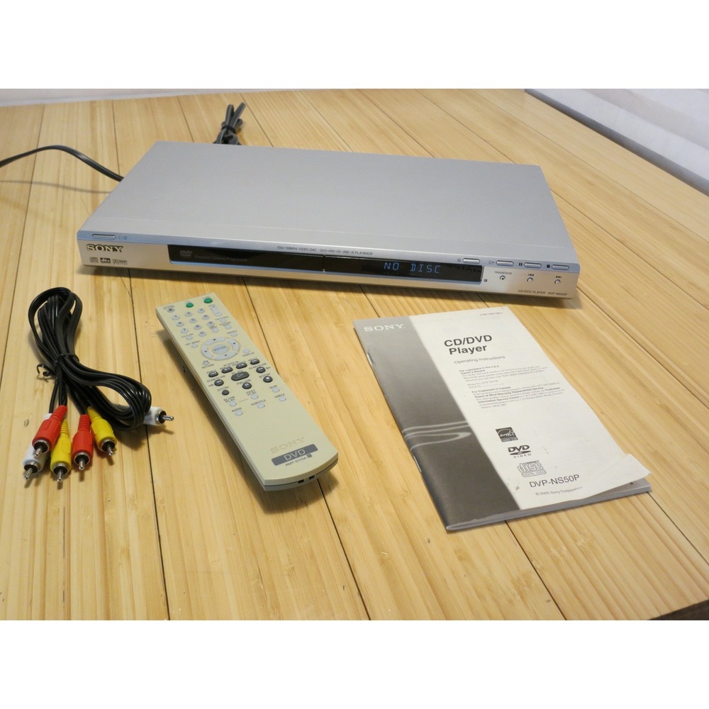 Sony DVP-NS50P DVD - CD Player With OEM Remote - Manual & RCA Cables